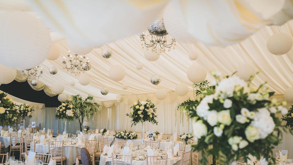 Cream and Silver Paper Lanterns